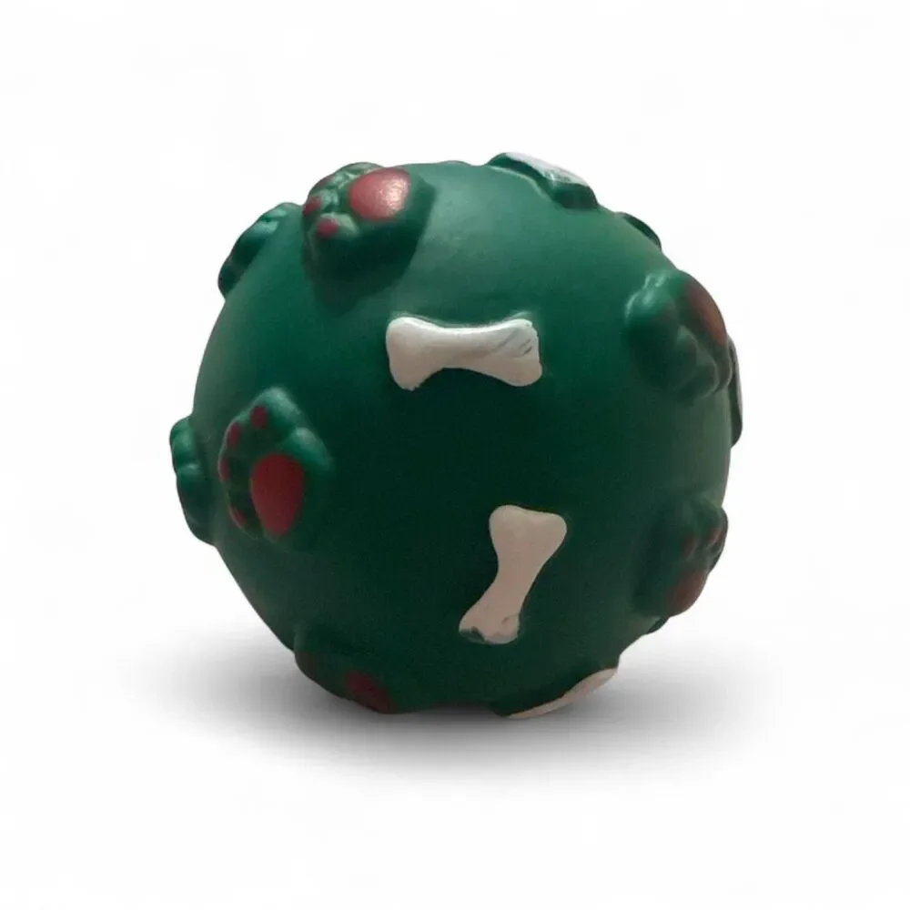 Green and red DOG TOY with squeaker #dogtoy #petaccessories #dogsupplies #dog